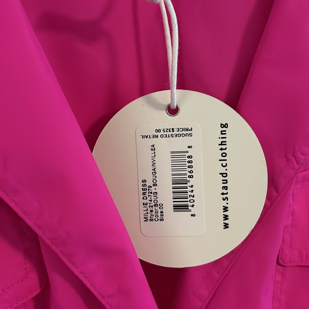Staud Shirt Dress Millie Pink Maxi Dress Fits Size 4 BNWT - Picture 9 of 10